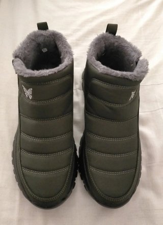 Botines Acolchados Verde Oliva Talla 40