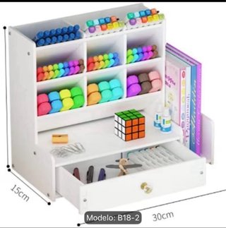 Organizador de escritorio blanco