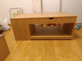 Mesa de centro elevable palillería con arcón