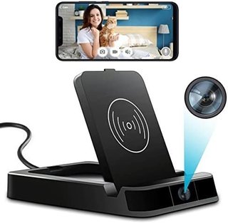 Cámara WiFi Oculta + Cargador Inalámbrico · Nueva