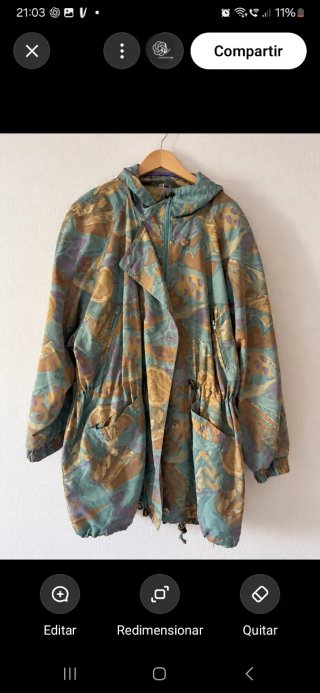 Cortavientos parka vintage años 90