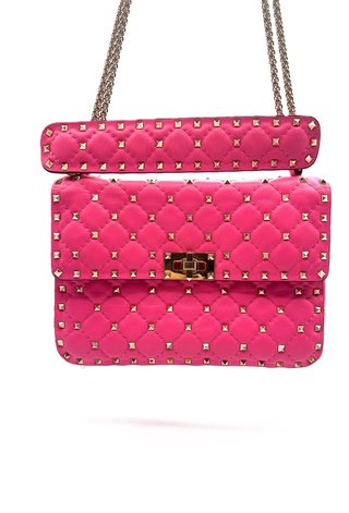 Bolso Valentino Rockstud Spike Rosa