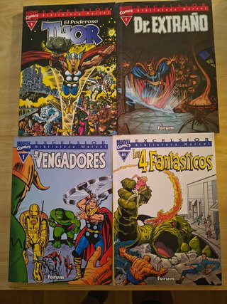 Lote cómics 4 Números 1 Bibliot. Marvel Forum