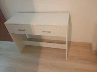 Mueble tocador recibidor blanco