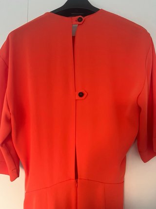 Vestido midi fiesta Zara naranja