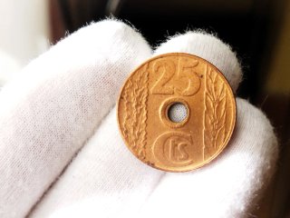 Moneda 25 Céntimos peseta 1938 República Española
