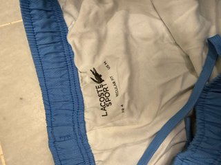 Pantalón Lacoste Azul y Blanco