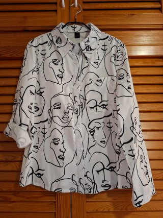 Camisa Shein Estampado Abstracto Talla XS