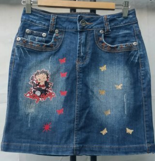 Falda vaquera Betty Boop customizada
