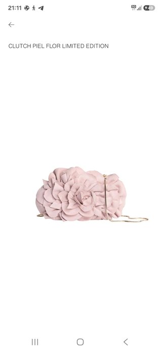 Clutch Zara Piel Flor Limited Edition