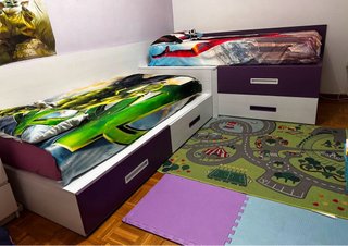Cama Juvenil en L con Cajones de gran capacidad