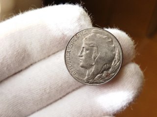 Moneda 5 céntimos peseta 1937 República Española