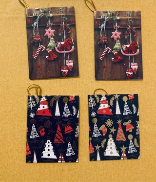 Set di 4 biglietti di Natale