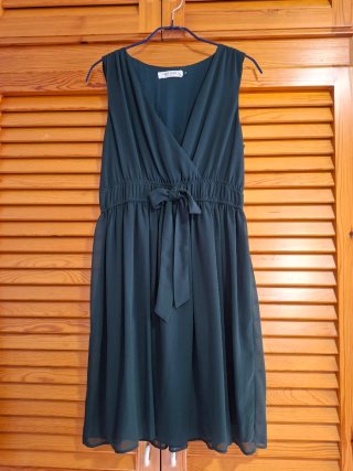 Vestido Naf Naf Talla 34 Verde Botella
