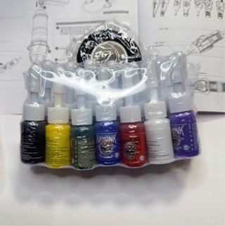Kit Tattoo + 14 Tintas + 10 Cartuchos 3RD