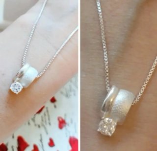 COLLAR + PENDIENTES PLATA 925 CON CIRCONITA