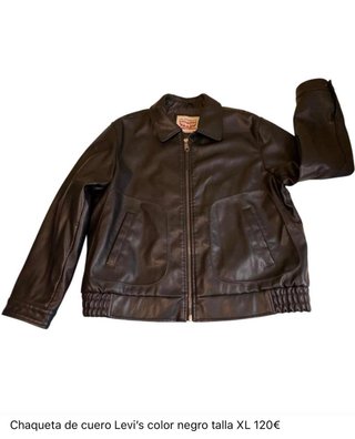 Chaqueta de cuero Levi's Negra Talla XL