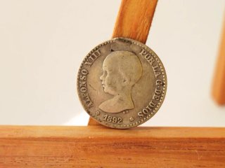 Moneda Plata 50 céntimos 1892 *9*2 Alfonso XIII