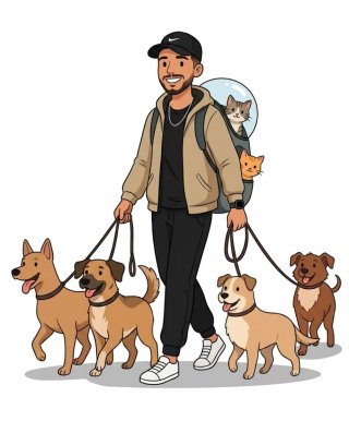 ¡Cuidado y Paseos de Perros y Gatos!