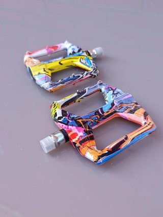 Pedales de plataforma con Diseño Graffiti, MTB-BMX