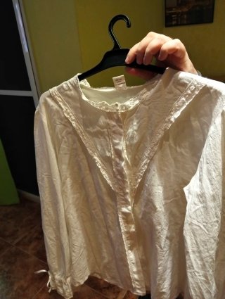 Camisa Baturra Encaje Blanco