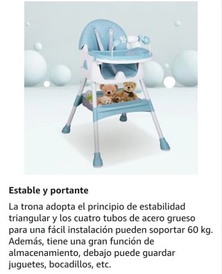 !!!!COLOR BEIGE!!!!Trona de Bebé con Bandeja NUEVO