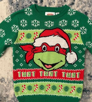 Jersey Navideño TMNT Talla 7/8 Años
