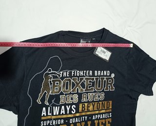Camiseta Boxeur Des Rues Negra Oro – Talla XL