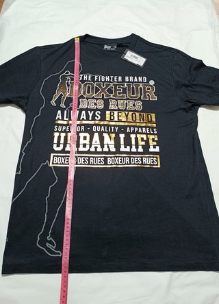 Camiseta Boxeur Des Rues Negra Oro – Talla XL