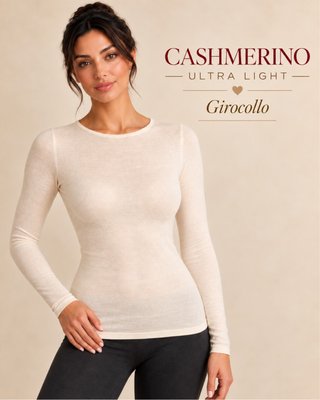 Maglia girocollo 15% cashmere