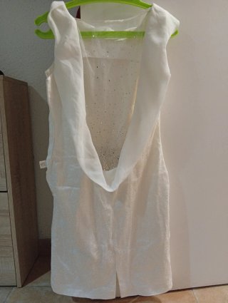 Vestido blanco con pedrería