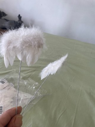 Set de Picks de Plumas Blancas
