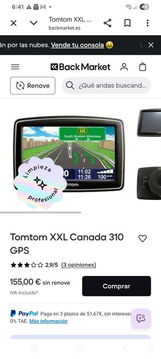 GPS TomTom GO XXL Canada 310