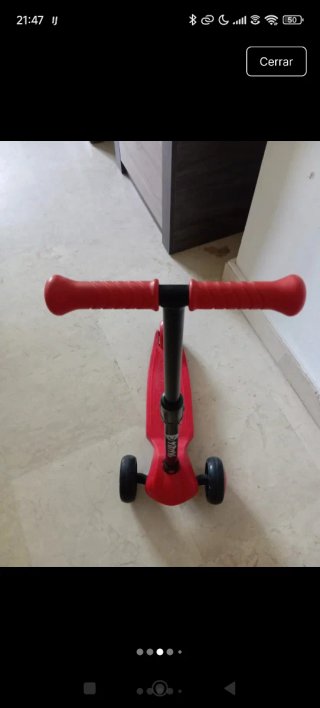 Patinete infantil 3 ruedas rojo