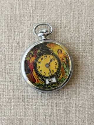 Raro Reloj de Bolsillo Antiguo con «Falso Péndulo»