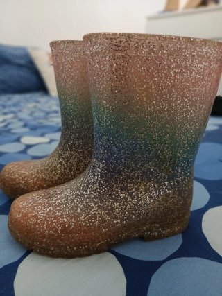 Botas de agua con brillos talla 28