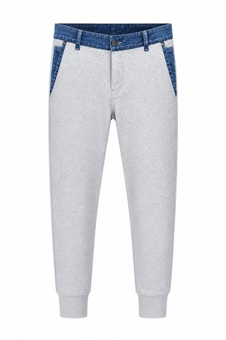 Pantalone grigio felpato e jeans Frankie Malone
