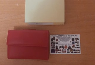 Cartera de piel Ubrique roja