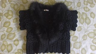 Cardigan nero in lurex Giorgia e johns