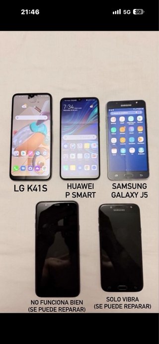 LG K41S, Huawei P Smart, Samsu