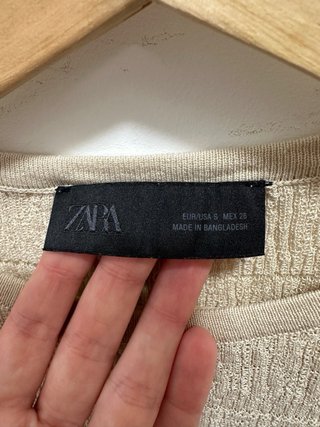 Jersey Zara Punto Manga Campana Talla S