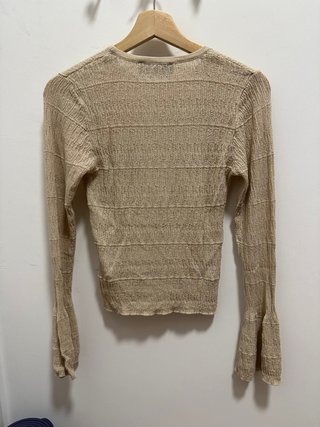 Jersey Zara Punto Manga Campana Talla S