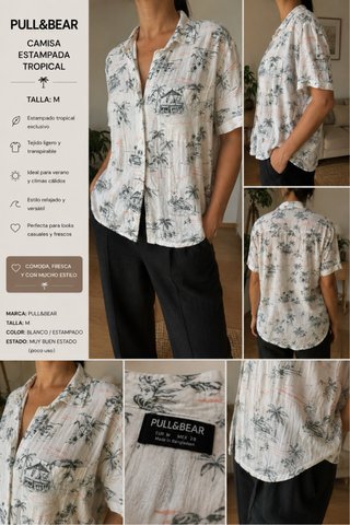 Camisa tropical Pull&Bear Talla M