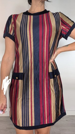 Vestido vintage rayas M