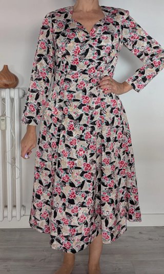 Vestido vintage estampado flores talla M