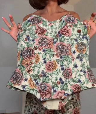 Corset Jacquard Zara Talla M