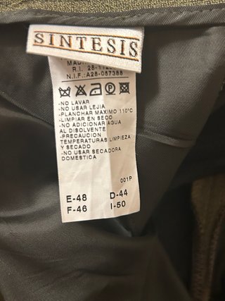 Traje pantalón mujer SINTESIS  verde 48 NUEVO