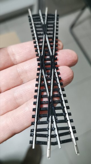 Cruce N TRIX vías maqueta tren eléctrico escala N
