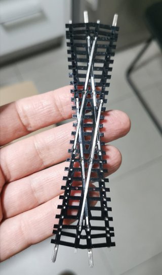 Cruce N TRIX vías maqueta tren eléctrico escala N