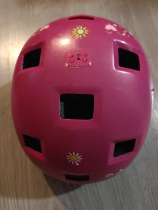 Casco Infantil Rosa con Pegatinas extraíbles 47-52